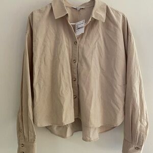 Madewell Beige Corduroy Button-Up